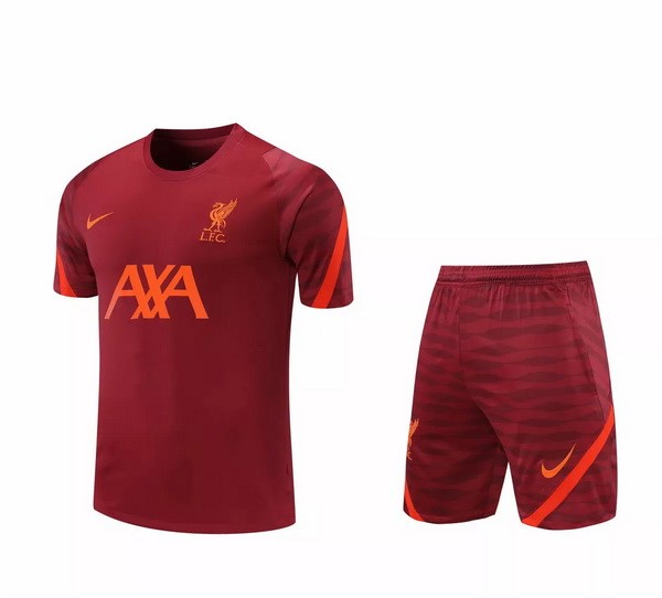 Trainingsshirt Liverpool Komplett Set 2021-22 Rote Fussballtrikots Günstig